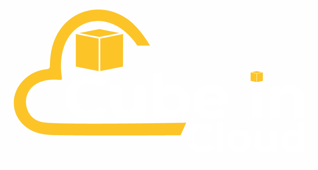 cube in cloud white logo
